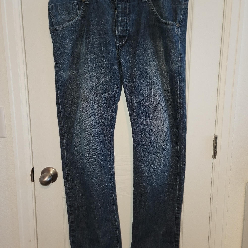 Womans Marc Ecko  Slim Fit Boot Cut Jeans, Faded Blue, Size 36x32